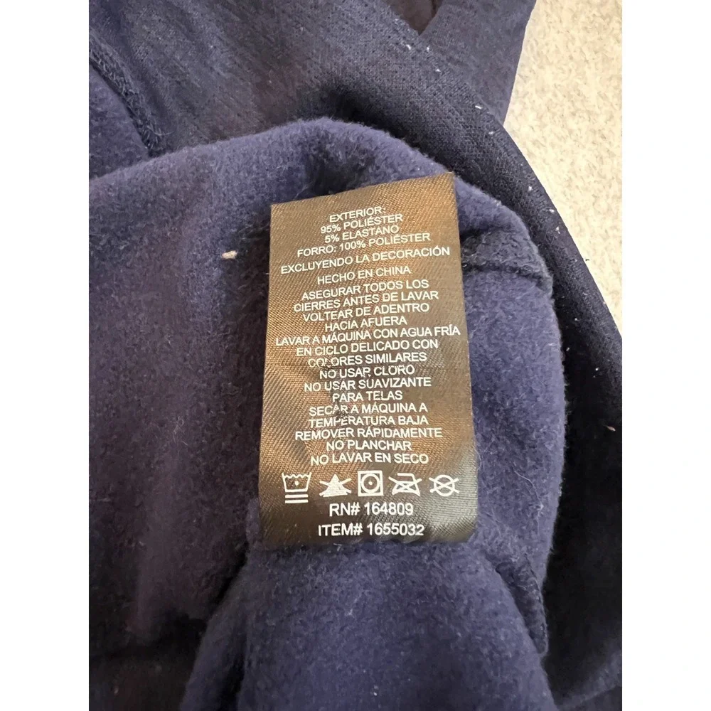 Eddie Bauer‎ Hoodie Men's Medium Navy FreeDry Fleece Performance Full Zip Jacket